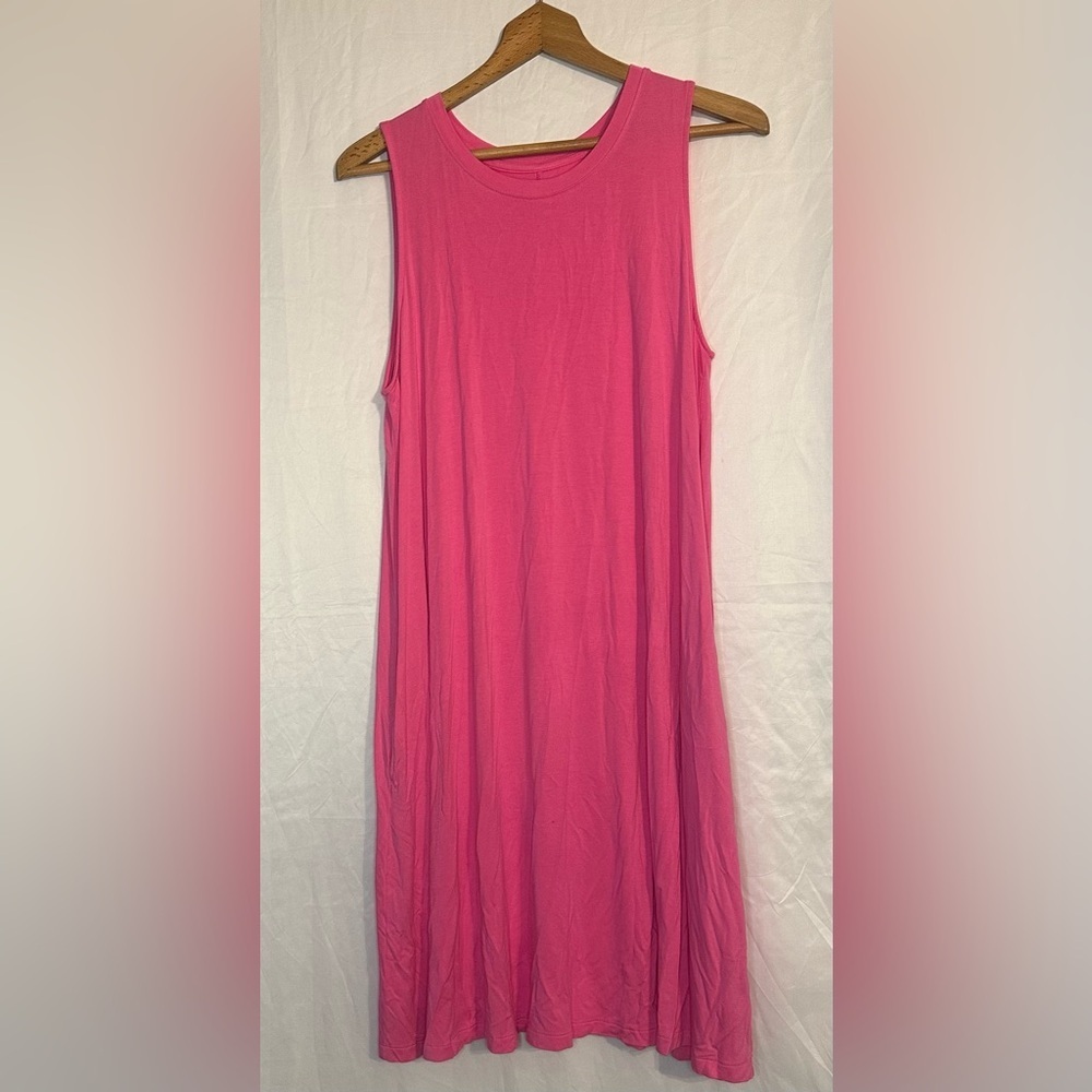 Time and Tru Women’s Pink Short Sleeve Dress size X-Large (16-18) with Pockets - Picture 2 of 11